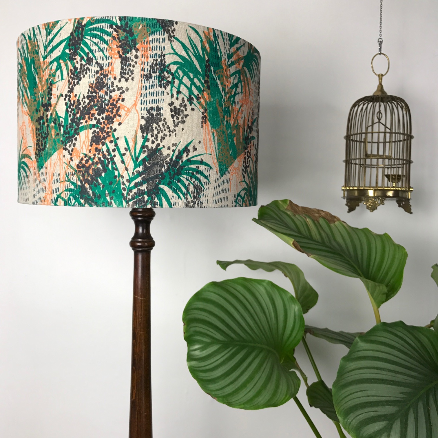 Hand screen printed lampshade by Ali Appleby