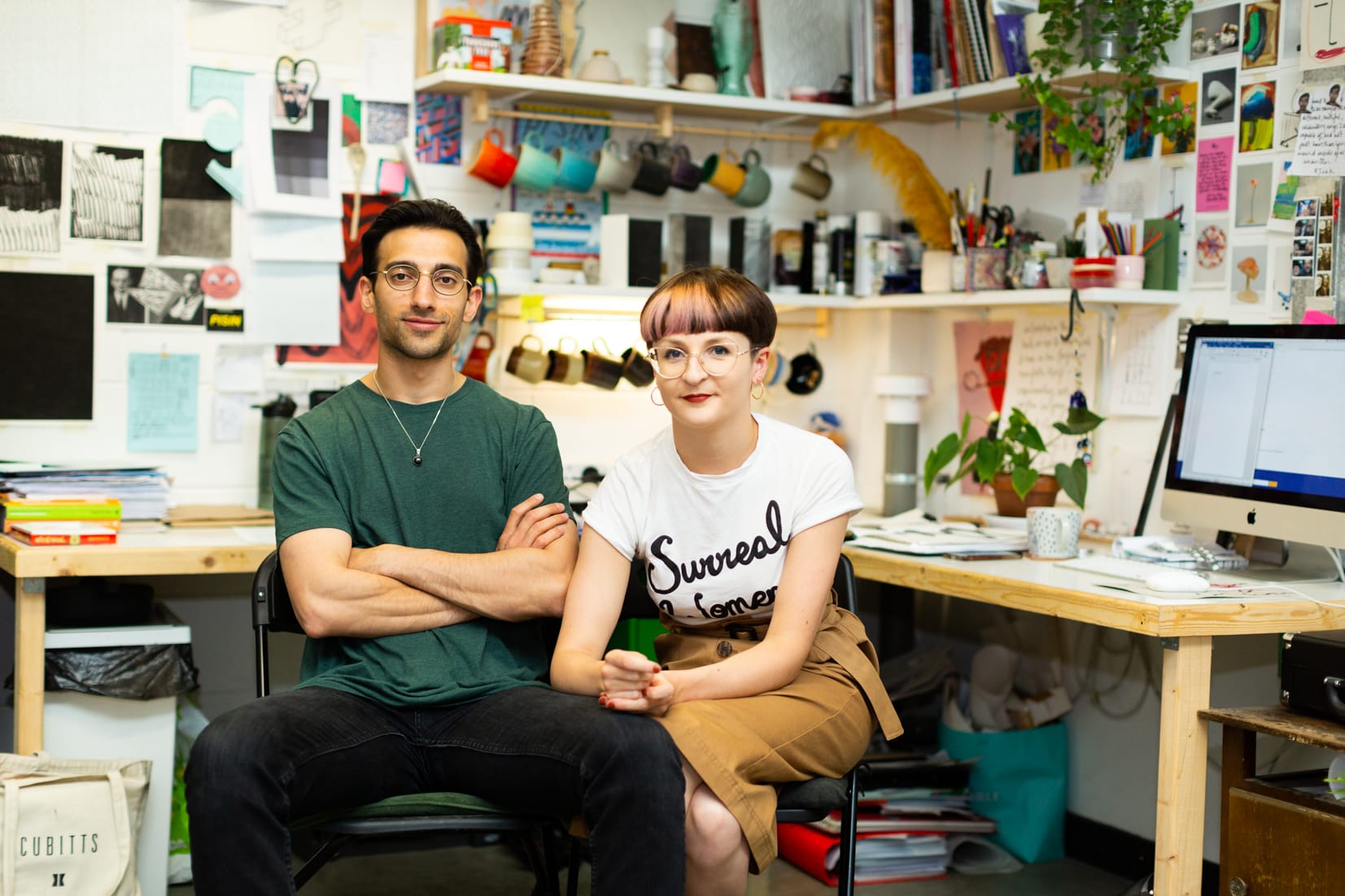 Artists in their studio at The Art House, Wakefield