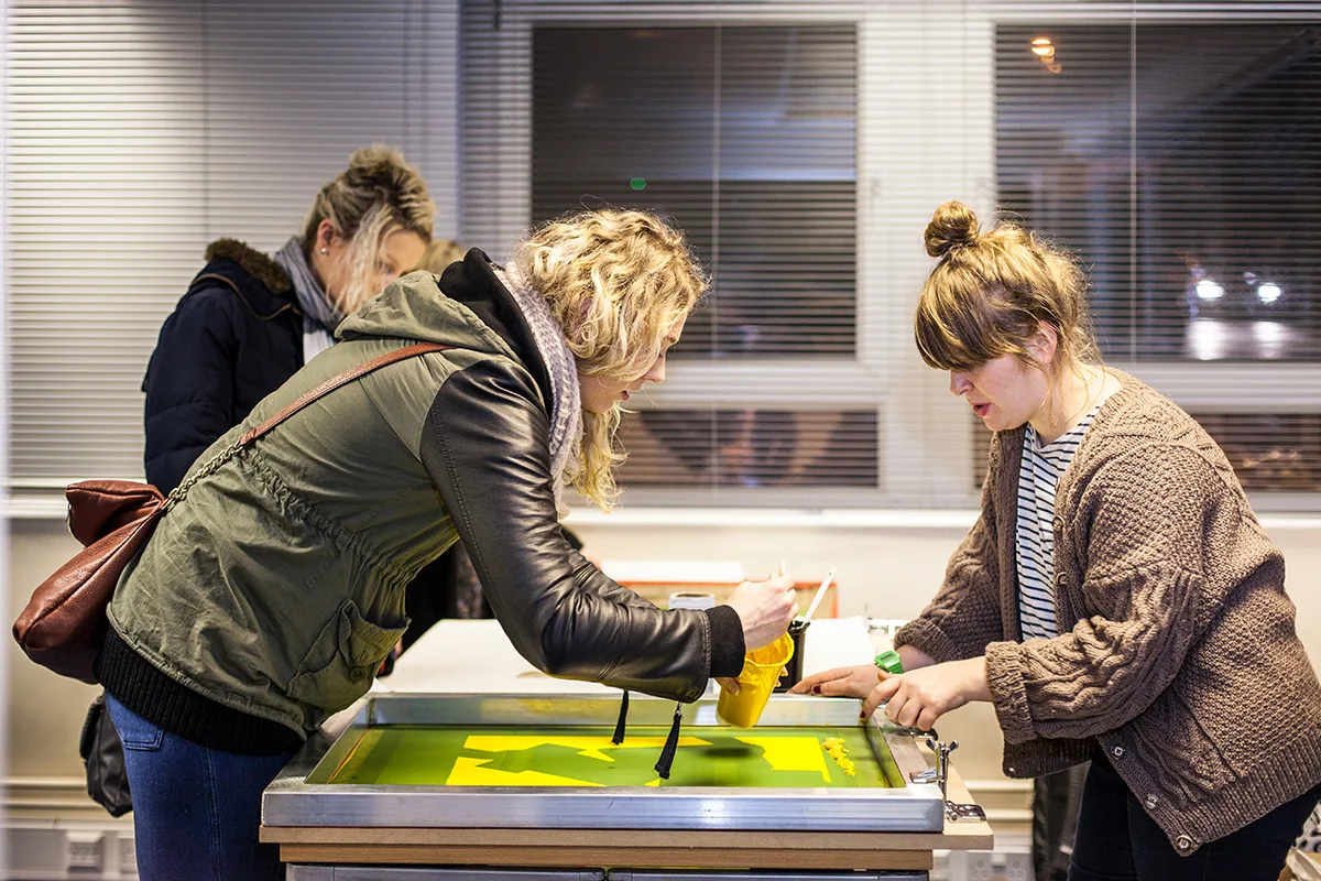 Screen Printing with Rhubarb
