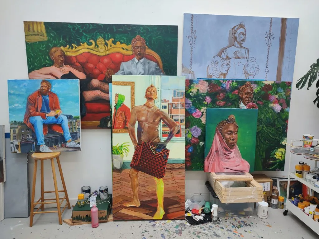 A selection of paintings by Tonye Eline
