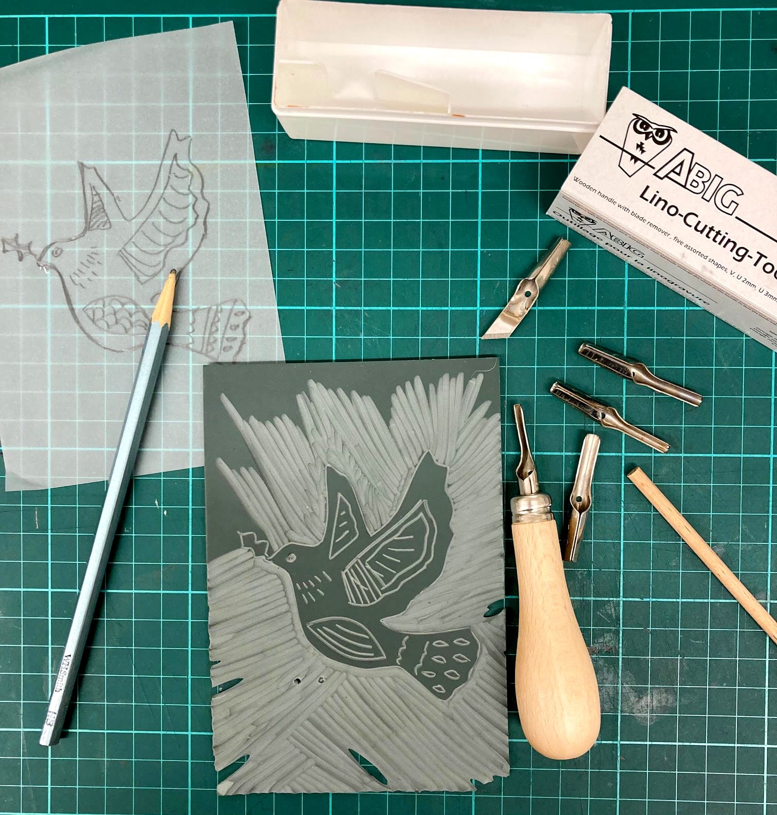 Linocut Festive Cards
