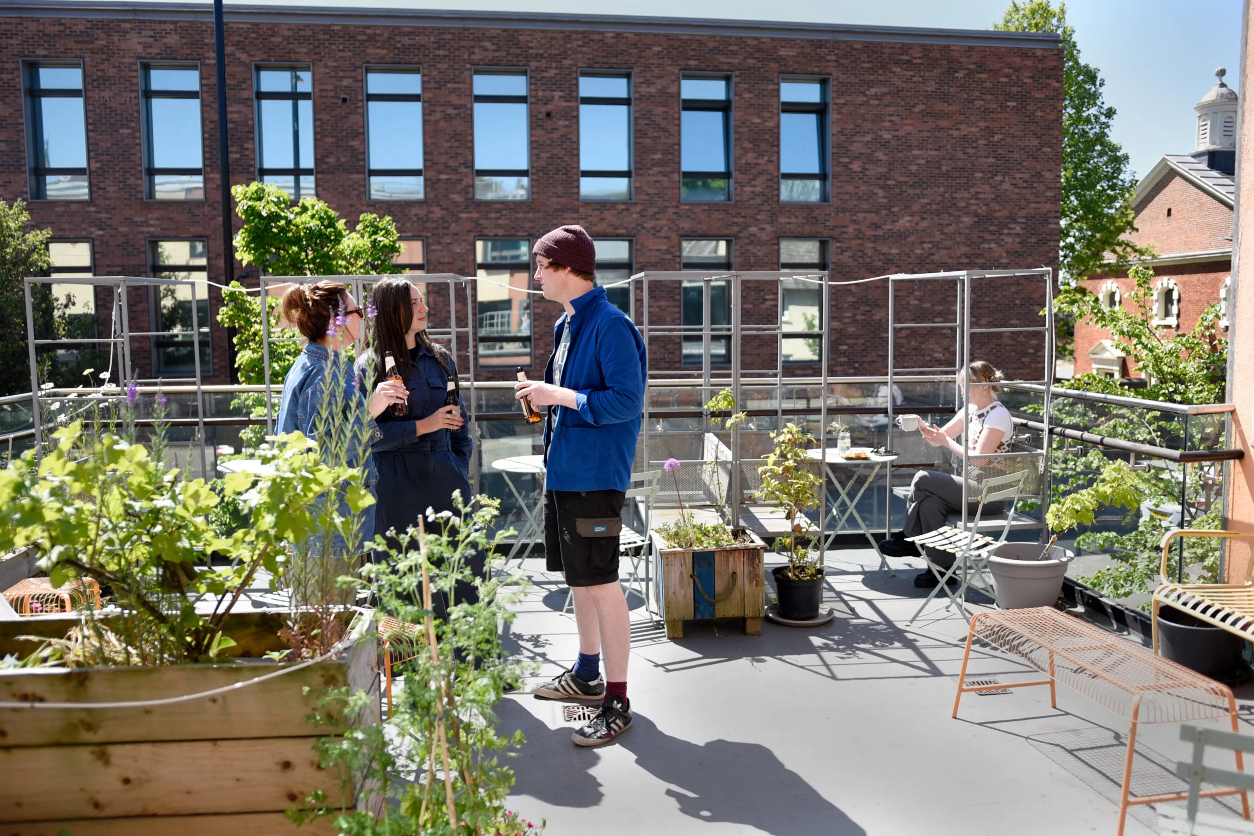 Drinks on the Garden Terrace during a Makers Social