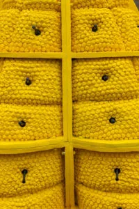 Detail of bubble-like texture of Ally Rosenberg: Personal Growth sculpture.