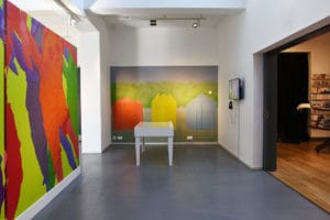 Wide view of gallery in inside the Hospital Rooms Exhibition.