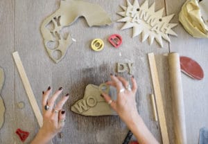 Ceramic Wall Plaque workshop for Children's Summer Art Club